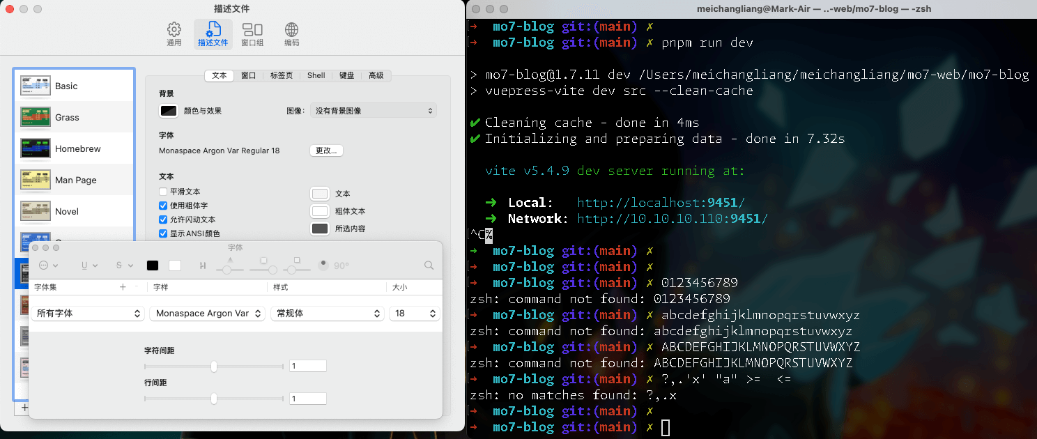 Monaspace 终端显示效果